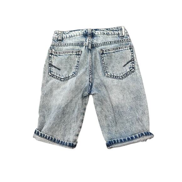 Habitual Kids Girls' Light Stone Distressed Anita Bermuda Denim Shorts Size 7-8 - Picture 7 of 7